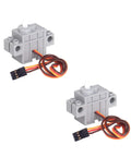 Go-To GeekServo 9G Servo And Motor Kit For Microbit And Arduino Projects Made For DIY Robots Grey Servo Set Of Two Top View