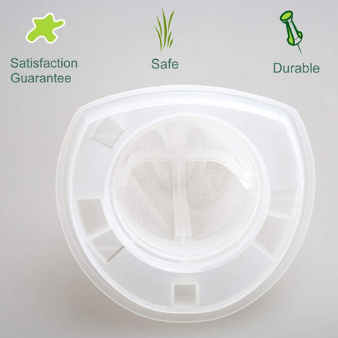 Top view of a white plastic 10 Pack Replacement Vacuum Filter Set For VF110 Hand Vac And CHV Series Models Keeps Your Home Clean.