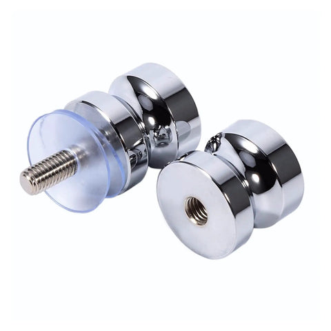 Heavy Duty Aluminum Door Handle For Glass Doors And Cabinets, 1.1 Inch Diameter, Silent Hydraulic Soft Close Buffer, side view