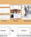 Push To Open Drawer Slides With Side Mount Runners Full Extension Ball Bearing Cabinet Rails Three Fold Tracks 14 Inch
