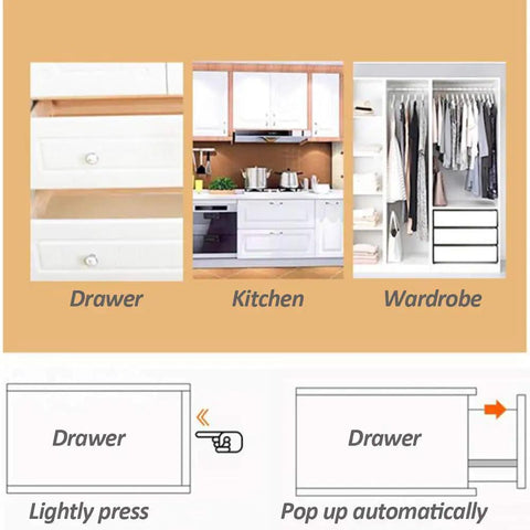 Push To Open Drawer Slides With Side Mount Runners Full Extension Ball Bearing Cabinet Rails Three Fold Tracks 14 Inch