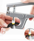 DIY Friendly Snap Pliers Kit for Crafts and Fabric Projects, KAM Plastic Snap Press Attacher for T3 T5 T8 Snaps in use.