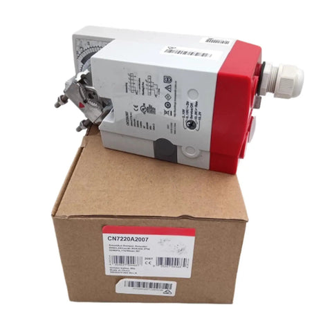 Straight Fix Easy Install Heavy Duty Motorized Damper Actuator For Tight Airflow Control Rock Solid Zone And Modulating Replacement Sealed Box Cn7220a2007 on cardboard packaging.