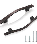 30 Pack Bridge Design Cabinet Handles, 3 Inch Hole Centers, Oil Rubbed Bronze Zinc Alloy Drawer Pulls For Cabinets And Drawers, 4.76 Inch