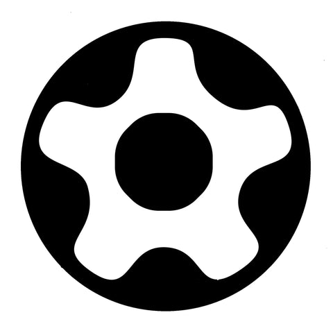 Graphic representation of a tamper-proof socket design for 11-Piece Star Plus 5-Point Tamper-Proof Socket Set For High Torque Applications