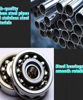 Commercial Stainless Steel Conveyor Rollers Two Pack Spring Loaded Gravity Bearings and steel bearings with smooth rotation.