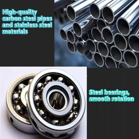 Commercial Stainless Steel Conveyor Rollers Two Pack Spring Loaded Gravity Bearings and steel bearings with smooth rotation.