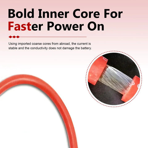 Straight Shot EC5 Replacement Cable For Portable Jump Starters, showcasing bold inner core design for enhanced conductivity.