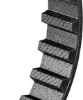 Close-up of heavy-duty engineered rubber drive belt for disc sanders and drill presses. Top Notch Replacement Disc Sander Drive Belt For Shop Tools And Drill Presses Heavy Duty Engineered Rubber Design For Rock Solid Performance And Snappy Power Transfer Made Straight Outta America.