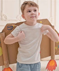 Game Changer Pack Of 200 Educational Construction Screws Set For Kids And Teens Building Kit with child in cardboard rocket costume.