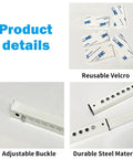 Product details showing adjustable window security bar for home safety and kid protection, heavy duty steel, extendable from 16.75 inches to 44 inches
