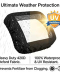 Rugged Heavy Duty Outdoor Fertilizer Spreader Cover With Clear Viewing Window Waterproof 420D Polyester All Weather Hopper Shield