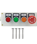 Red Yellow Green Emergency Stop Push Button Switch 1NC 1NO Self Locking Momentary Mushroom Button For Heavy Duty Machines 440V 10A