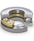Heavy Duty Grooved Race Thrust Bearing Open Design With Brass Cage And ABEC 1 Precision, 90 Degree Contact, sectional view