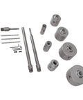 Rock Solid Concrete Hole Saw Kit 1 3/16 to 4 5/16 Inch Drill Bits Set For Brick Block And HVAC Jobs With Tungsten Steel Cutters And Storage Box, hole saws laid out