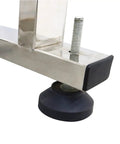Stainless steel frame and adjustable foot of 110V PVC Belt Conveyor With Double Guardrail, 59 Inch Length, 7.8 Inch Wide Belt