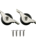 2 Pcs Nylon Wheel Sliding Door Roller 29mm Diameter With Stainless Steel Shell And Screws Black Window Weight Pulley For Doors Cabinets And Windows Durable Single Wheel Pulley For Sliding Panels Easy Glide And Long Lasting Performance shown with screws
