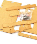 Laser-cut parts of Crystal Clear Acrylic Enclosure Kit For Arduino Mega 2560 R3 Modules with bolts and nuts for assembly