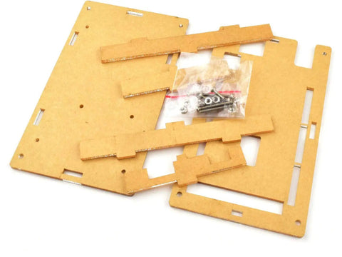 Laser-cut parts of Crystal Clear Acrylic Enclosure Kit For Arduino Mega 2560 R3 Modules with bolts and nuts for assembly