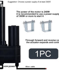 Hella Smooth Dc 12V Electric Linear Actuator With Stainless Steel Rod and 240W motor, designed for DIY automation projects.