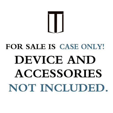 Text reads 'For sale is case only, device and accessories not included' with a logo above.