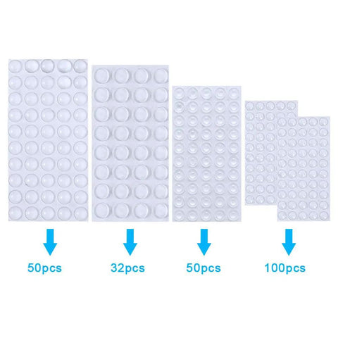 Clear Self Stick Rubber Feet Bumper Pads For Doors Cabinets And Drawers No Drill Needed Easy Peel And Stick Furniture Buffers