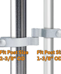 4 Pack Chain Link Fence Gate Hinges Set 2 3 8 Inch Post To 1 3 8 Inch Frame Heavy Duty Galvanized Steel Replacement Hinges With Nuts And Bolts Included on posts