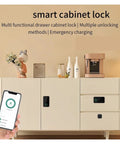 Fingerprint Cam Lock For Cabinets And Furniture Doors With No Drill Easy Install Smart Door Handle Security