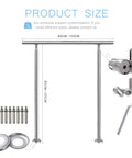 Heavy Duty Stainless Steel Top Railings With No Fuss Install Kit For Backyard And Porch, solid parts for 80-150cm railing setup.