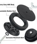 3-1/2 Inch Mechanical Cleanout Gripper Plug For DWV Plumbing ABS Expansion Seal For Pressure Testing And Temporary Sealing 2 Pack, exploded parts view