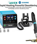 Beefy 1000W Hot Air Desoldering Station for Mobile Repair with PID Temperature Control, nine modes, and nozzle kit.