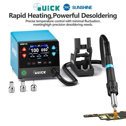 Beefy 1000W Hot Air Desoldering Station for Mobile Repair with PID Temperature Control, nine modes, and nozzle kit.