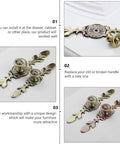 Vintage Nostalgia Door Handles Set For Cabinets And Drawers Antique Style Metal Pulls With Screws Retro Cabinet Knobs Gold