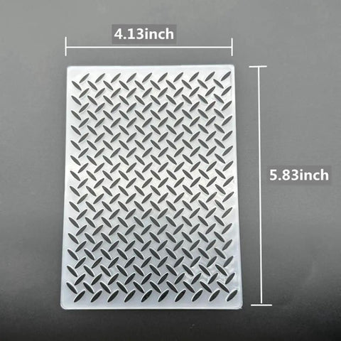 Flat Out Dope 3D Plastic Embossing Folder Template With Absolutely Stunning Industrial Wind Texture For A6 Card Making, 4.13x5.83 inches