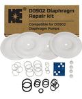 All In One Replacement Kit For D0902 Three Eighths Inch Double Diaphragm Pump With O Rings Gaskets Diaphragms PTFE Seals And Replacement Balls