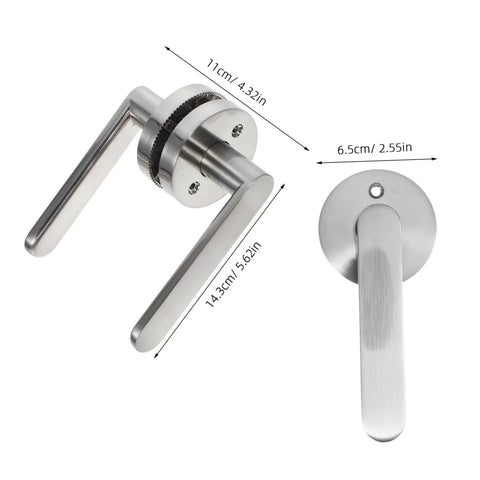 Interior Passage Door Handle Set With Sleek Knob And Lever For Bedrooms And Storage Rooms Easy To Install With All Hardware