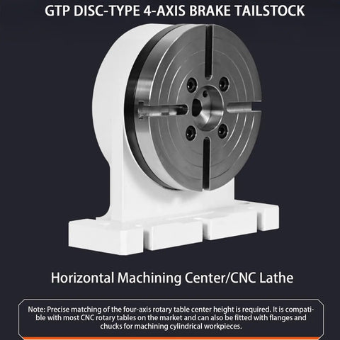 Beat Down Tough 170mm Lathe Disc Brake Tailstock with disc-type design for CNC lathe precision machining.