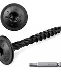 Heavy Duty Lag Screws 5/16 X 3 Inch Structural Bolts With Serrated Threads And Grade 5 Heat Treated Steel For Hella Strong Decking And Framing Jobs Guaranteed with T40 bit.