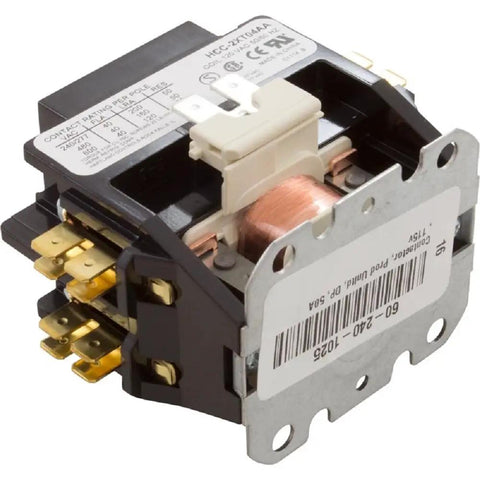 Professional Grade Industrial Magnetic Contactor 50 Amp 115 Volt Ac Coil Double Pole Single Throw heavy duty power switch, side view.
