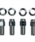 Top Shelf Closed End Lug Nut Set With Included Washers, 12mm X 1.5 Thread Pitch, 1.38 Inch Long Shank, Fresh Ride Upgrade For Prostar And Rodlite Rigs, Bulletproof Pack Of Four lug nuts with flat seal washers.