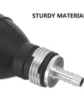 Two Pack Manual Hand Fuel Pump 6mm Liquid Transfer Siphon For Gasoline And Diesel Can Pump Durable Lightweight Portable For Cars Boats Marine Grab And Go Outdoor Use Ideal For Emergency Fuel Transfers, close-up metal nozzle