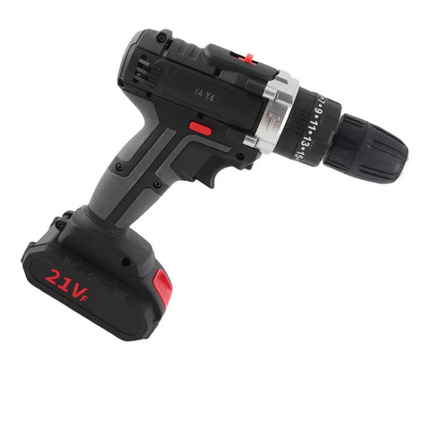 Badass Brushless Cordless Drill Kit Featuring Twenty Five Adjustable Torque Settings And One Thousand Four Fifty RPM Speed for DIY tasks.