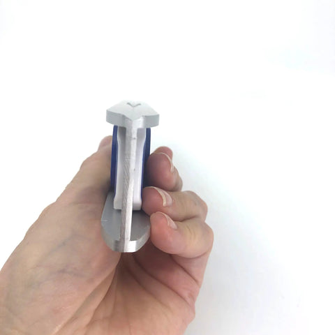 Side view of TL002M 9 Inch Magnetic Die Cast Aluminum Torpedo Level With Three Bubble Vials For 0 90 And 45 Degree Measurements Durable Aluminum Body