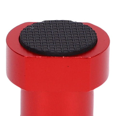 Close-up of red base clamp from Aluminum Alloy Bench Dogs Set For Woodworking, 10 Pieces, Non Slip Workbench Stops, 20mm Diameter For Desktop Fixtures