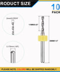 10 Pack 2mm Micro Drill Bits With One Eighth Inch Shank Carbide Tungsten Steel 135 Degree Point For PCB And Circuit Board Drilling diagram