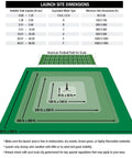 Diagram of launch site dimensions for Hands On Intermediate Model Rocket Kit For Ages 10 And Up With Parts Decals Recovery Parachute...