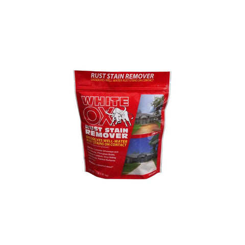 Rust Stain Remover Crystals For Outdoor Surfaces And Home Use, Easy Spray On Formula That Eliminates Well Water Rust Stains From Concrete, Vinyl, Wood, Boats And Other Surfaces, 4 Pound Jar Makes Eight Gallons, Two Pack, 4 lb bag