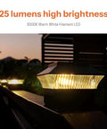 Glowing 8 Pack Solar Post Cap Lights for Flat Surfaces and 4x4 Vinyl Posts Also Fits 4x6 Wood Sits On Top 25 Lumen 3000K Warm White