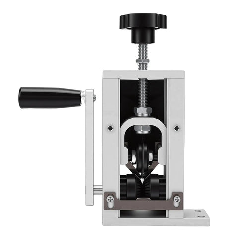 Hand Crank Wire Stripping Machine For 21mm Diameter Cables showing steel frame and manual clamp for cable insulation peeling.