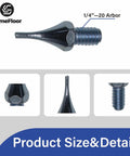 Close-up of 32-Piece Epoxy Spiked Shoes Replacement Spikes Kit with Nuts and Washers for Epoxy Flooring and Resinous Coatings.